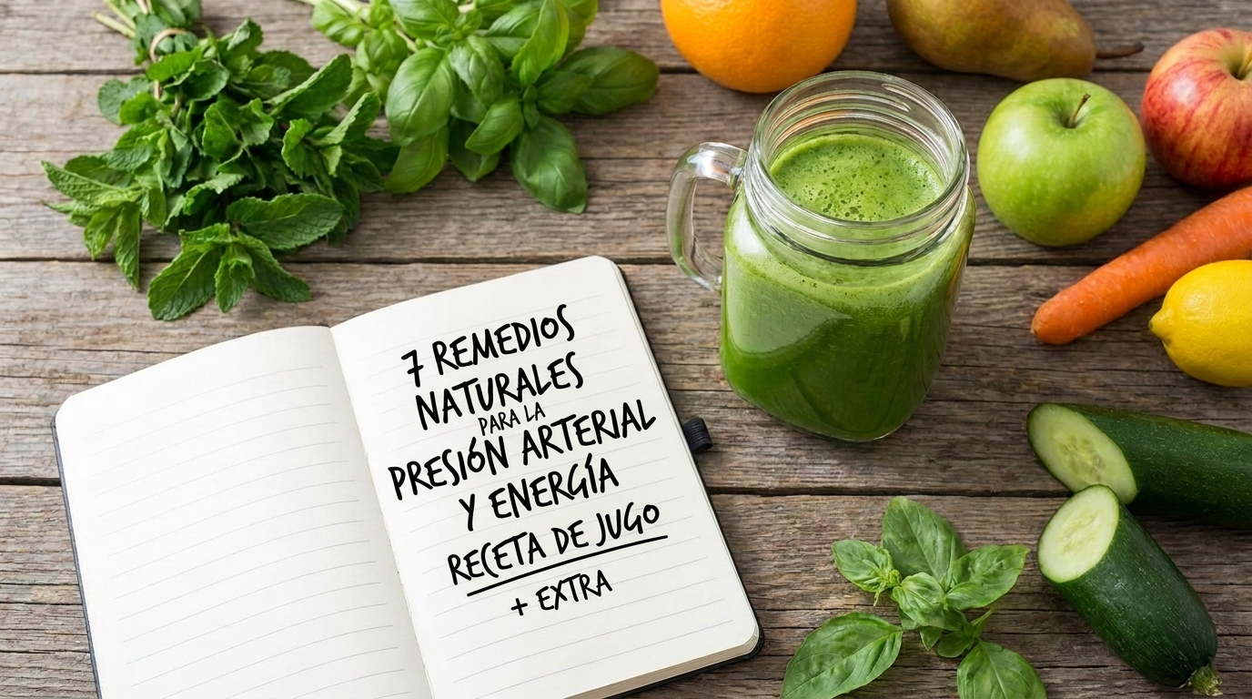 7 Remedios Naturales para la Presión Alta y Cómo Crear tu Propio Jugo de Energía + EXTRA