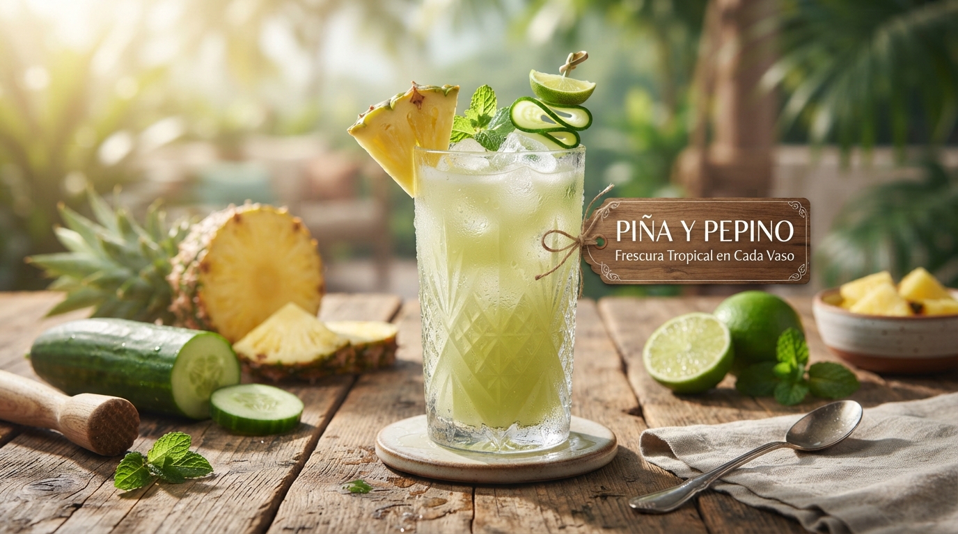Jugo de Piña y Pepino: Frescura Tropical en Cada Vaso
