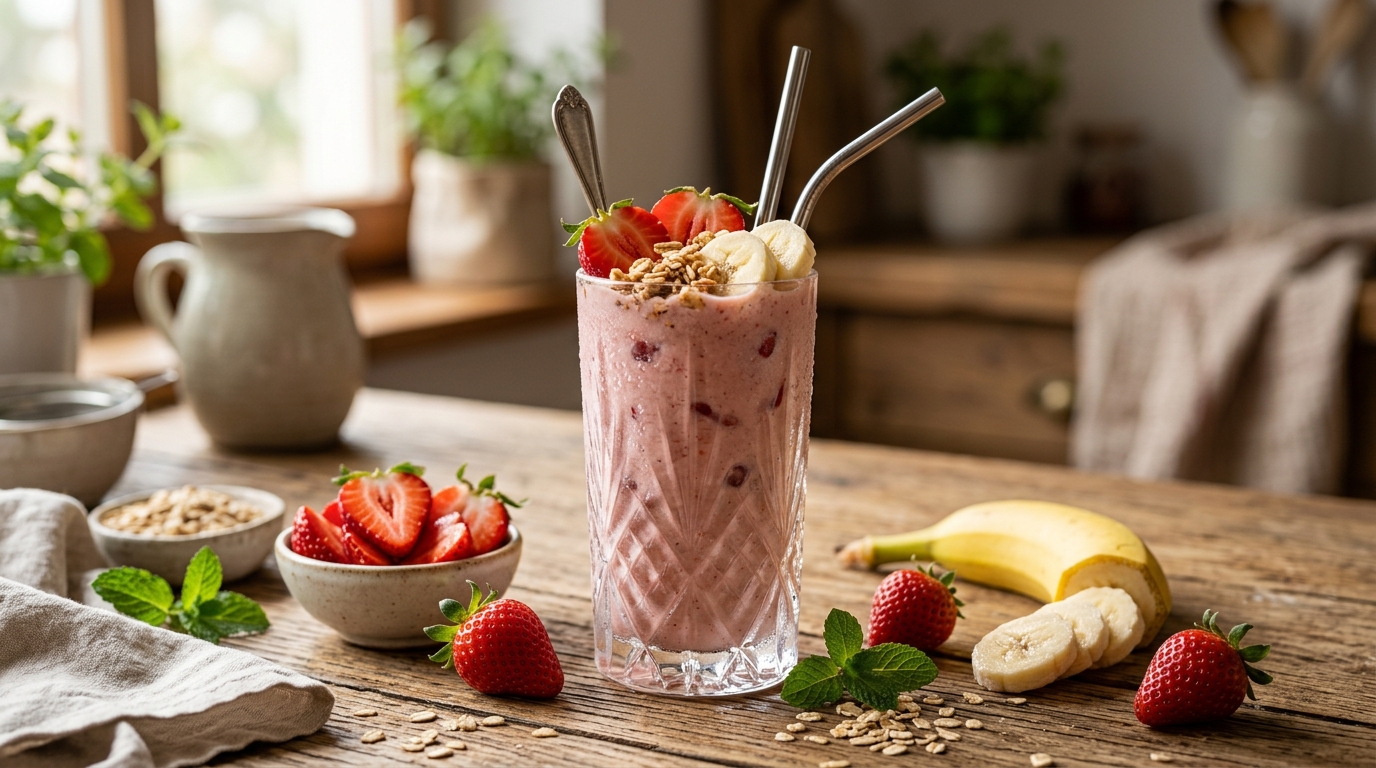 Jugo de Fresa y Banana: Dulzura Cremosa para Todos los Gustos