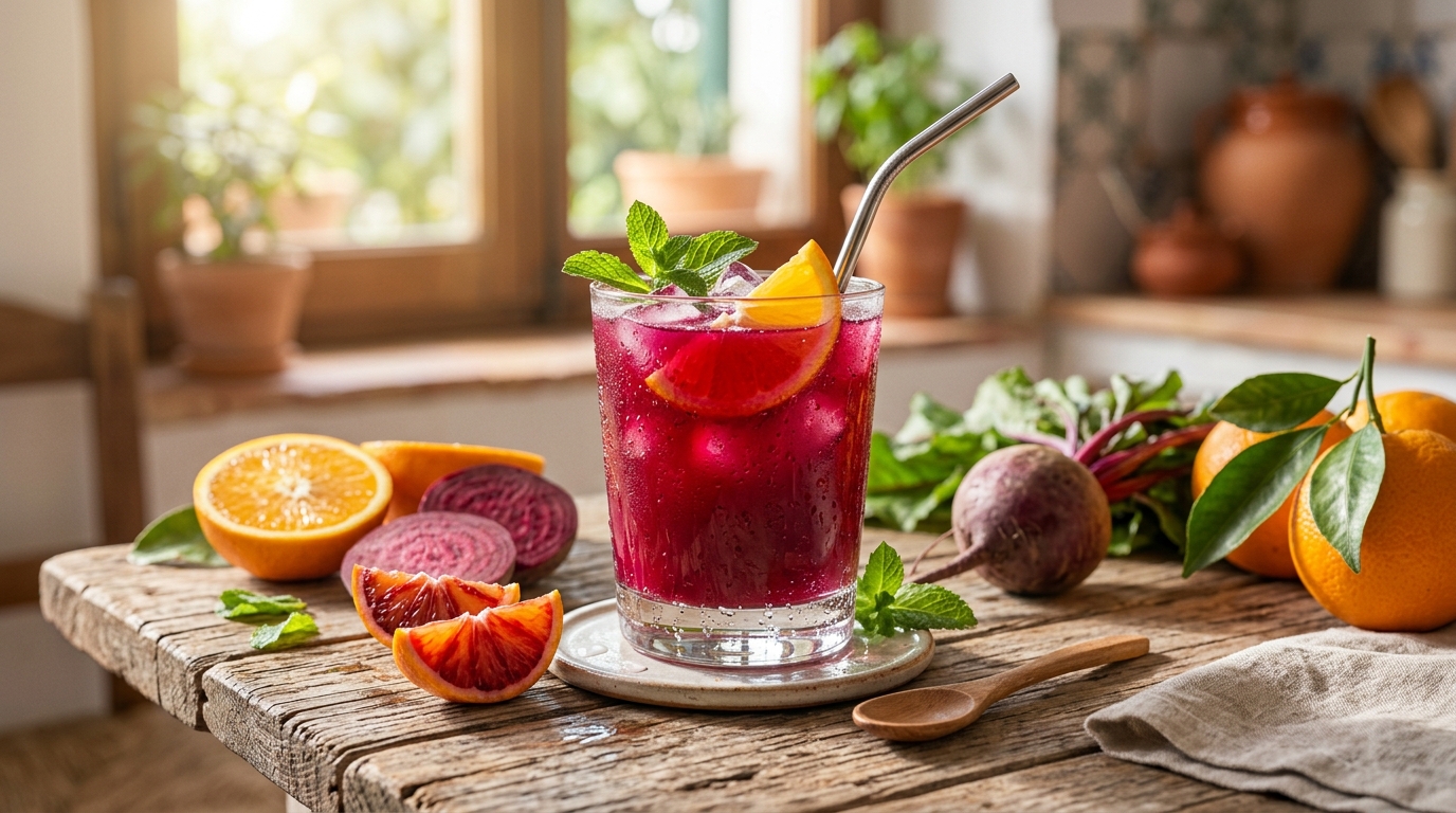 Jugo de Remolacha y Naranja: Color Intenso y Sabor Sorprendente