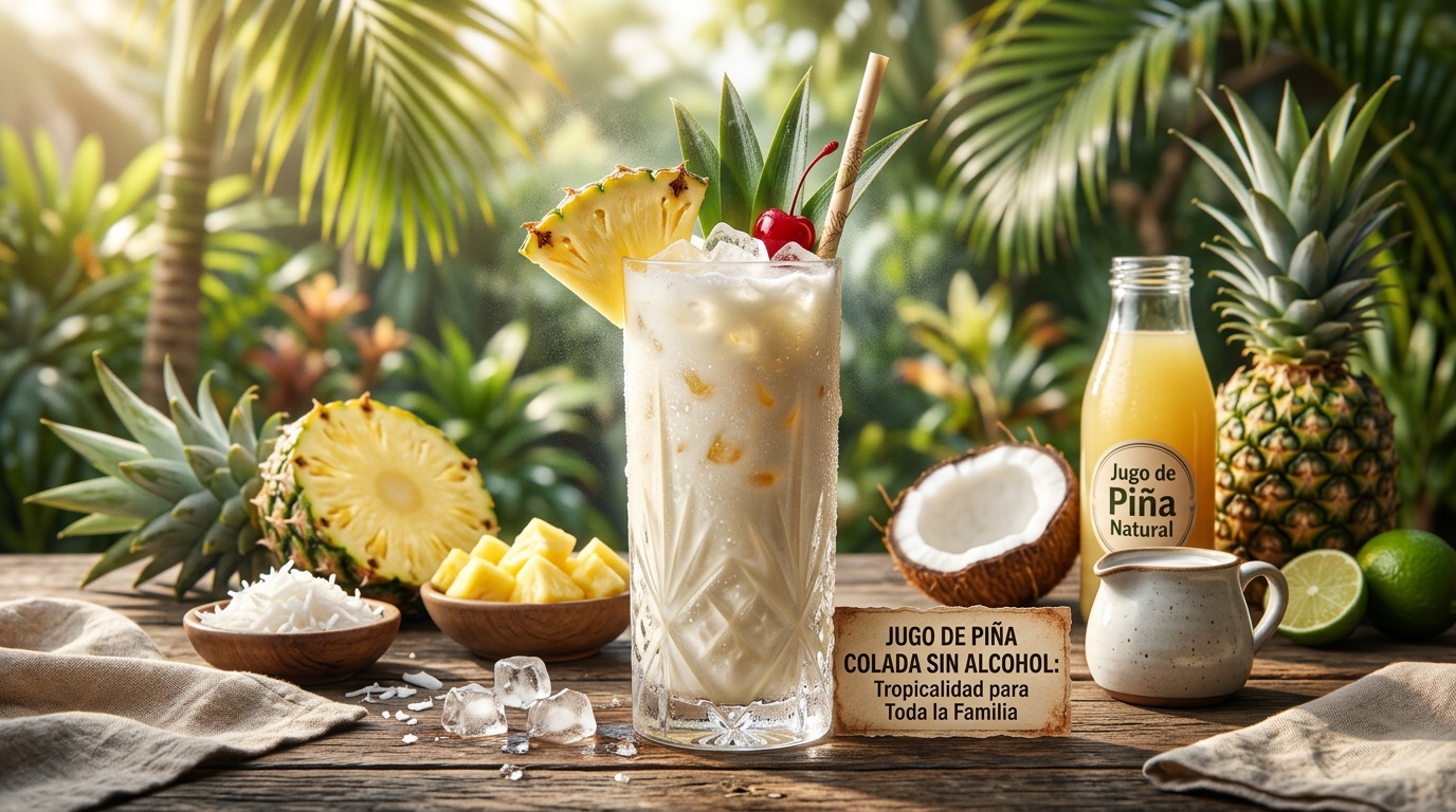 Jugo de Jugo de Piña Colada Sin Alcohol: Tropicalidad para Toda la Familia