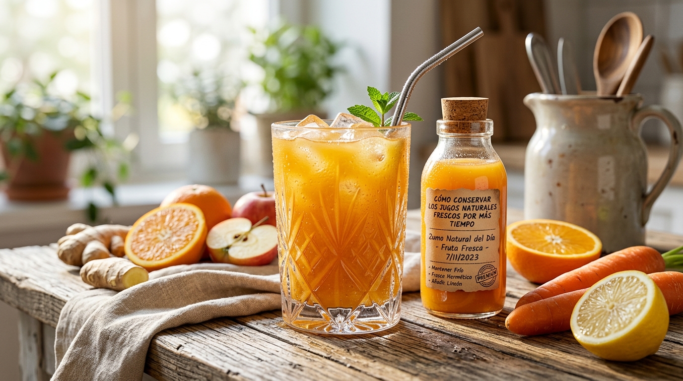 Jugo de Cómo Conservar los Jugos Naturales Frescos por Más Tiempo