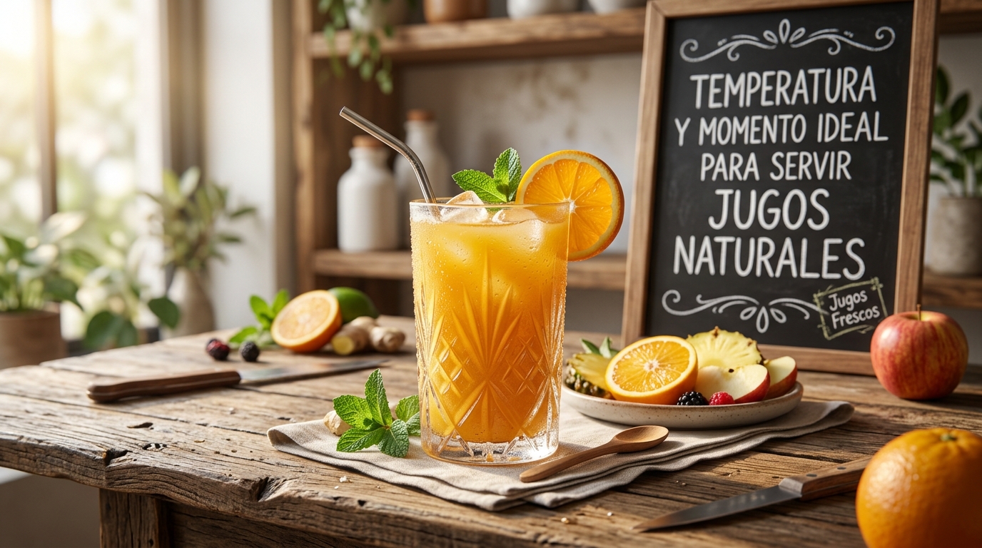 Jugo de Temperatura y Momento Ideal para Servir Jugos Naturales