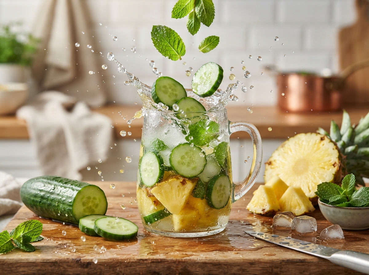 Ingredientes de Piña y Pepino: Frescura Tropical en Cada Vaso