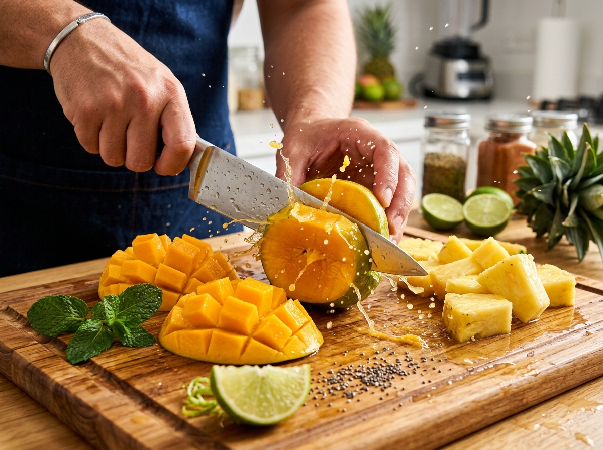Ingredientes de Mango y Piña: Tropicalidad al Máximo