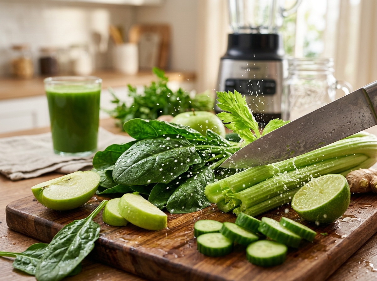 Ingredientes de Jugo Verde Tradicional: Frescura y Color en su Máxima Expresión