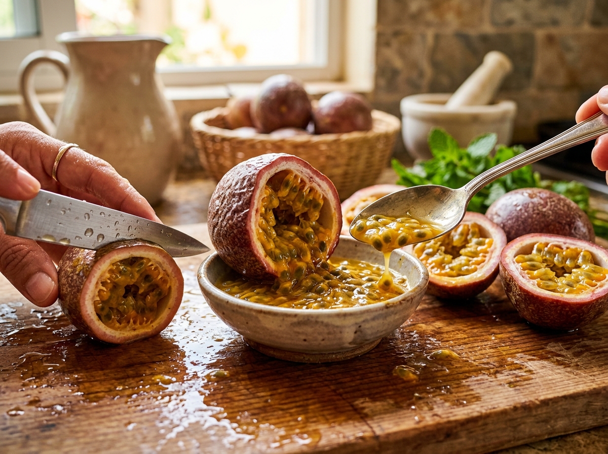 Ingredientes de Jugo de Chinola (Maracuyá): Intensidad Tropical en su Forma Más Pura