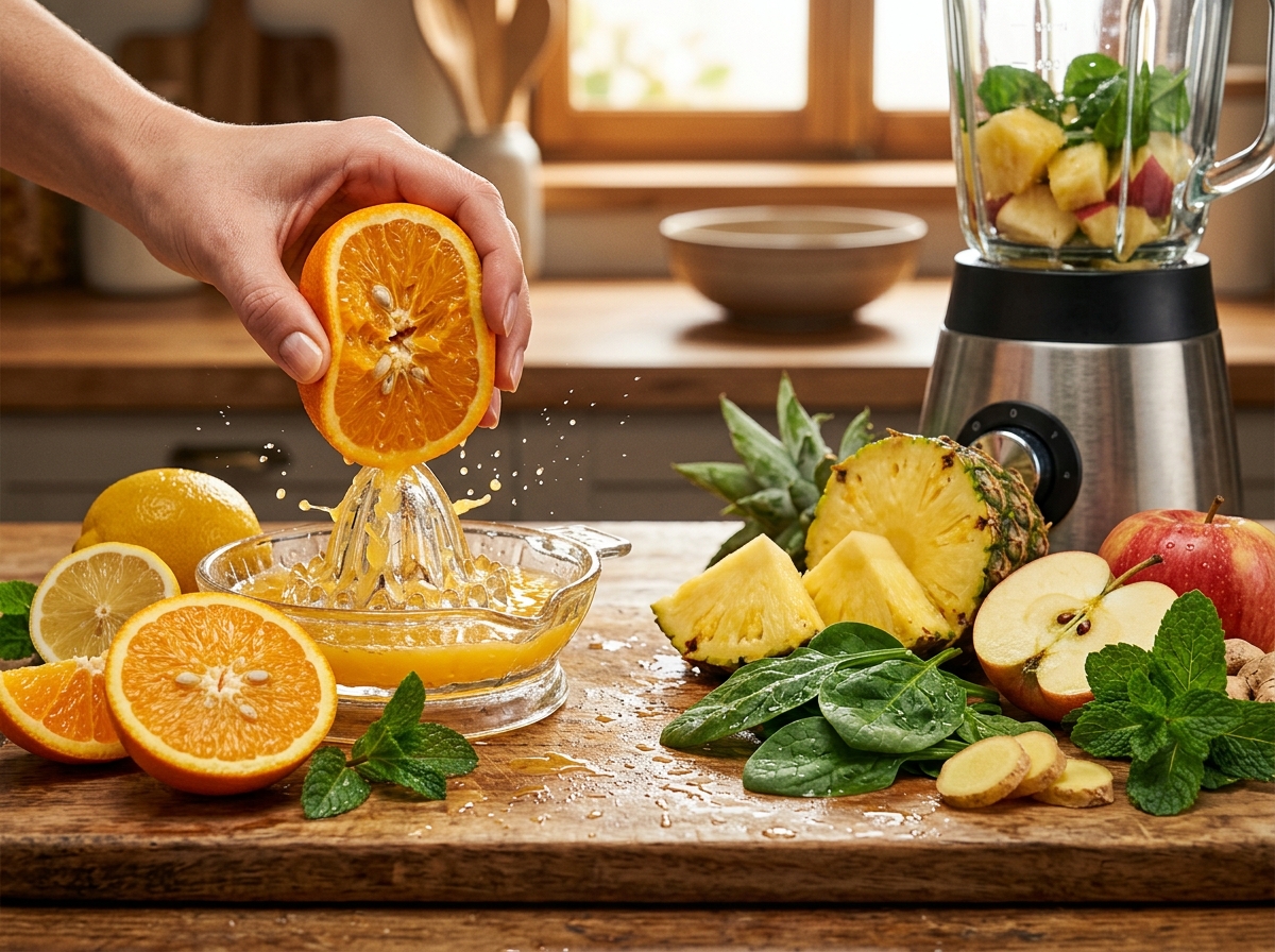 Ingredientes de Exprimido Manual vs. Licuadora: Qué Técnica Elegir Según cada Receta