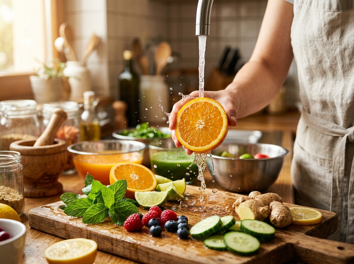 Ingredientes de Cómo Conservar los Jugos Naturales Frescos por Más Tiempo