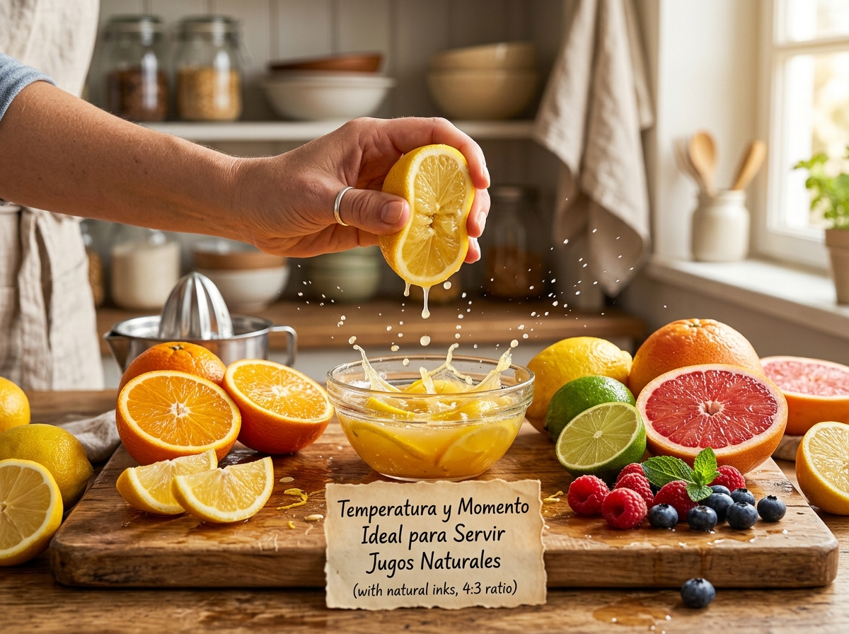 Ingredientes de Temperatura y Momento Ideal para Servir Jugos Naturales