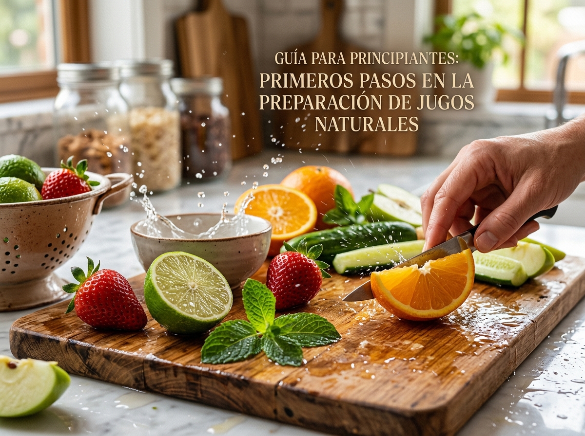 Ingredientes de Guía para Principiantes: Primeros Pasos en la Preparación de Jugos Naturales